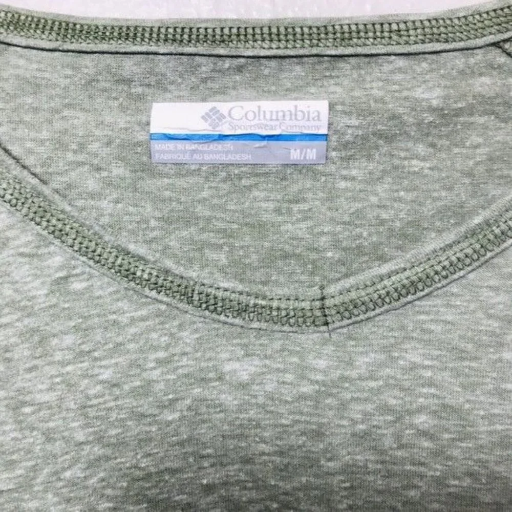 Columbia Marled Long Sleeve Active Top Green Size Medium
